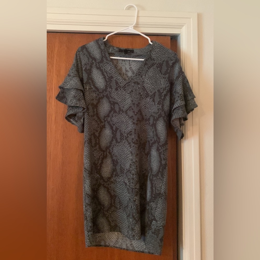 Nordstrom green snakeskin dress